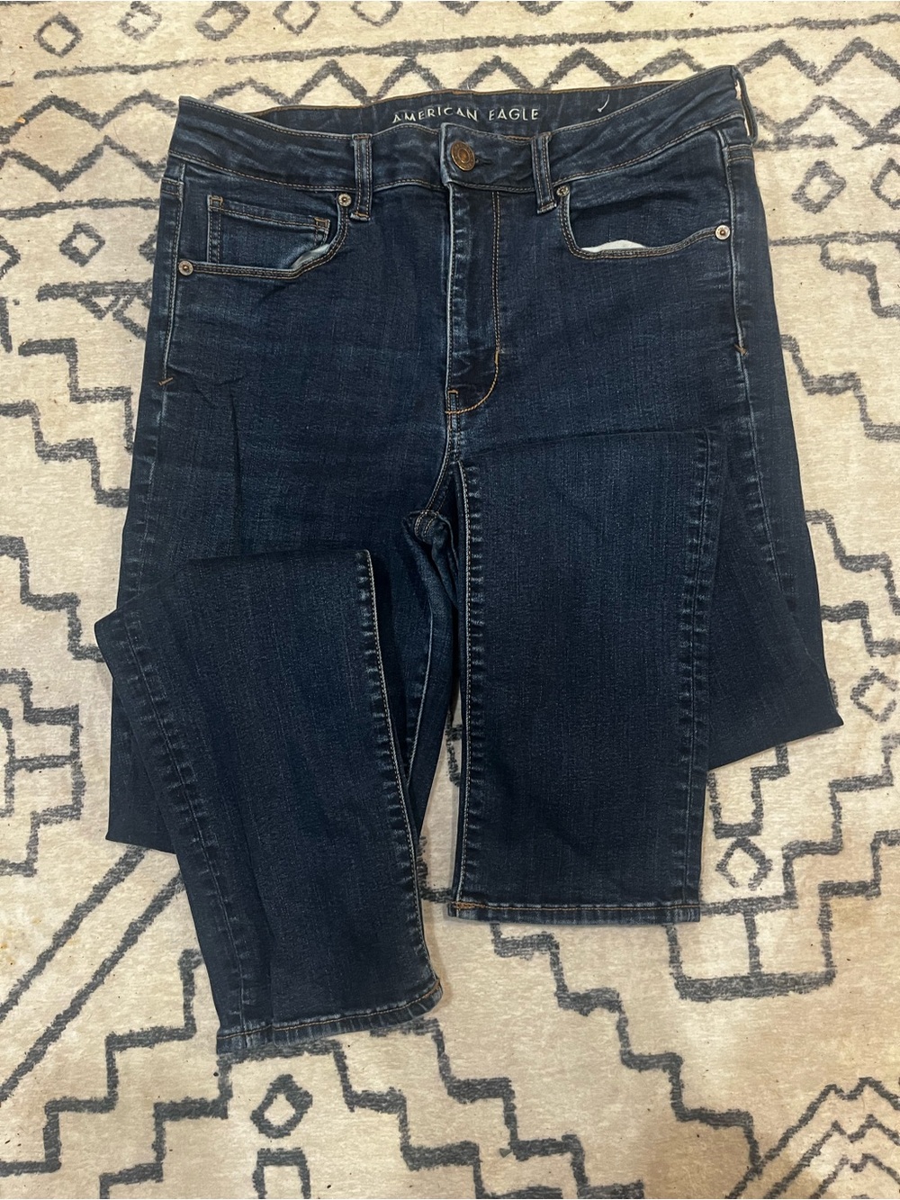 American Eagle Outfitters Women's Dark Indigo Stretch Skinny Jeans